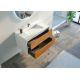 Meuble de salle de bain Scordia 900 Bois naturel et Blanc