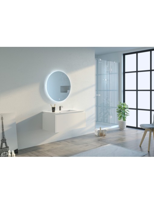 Meuble de salle de bain Strano 900 Blanc