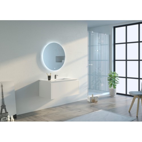 Meuble de salle de bain Strano 900 Blanc