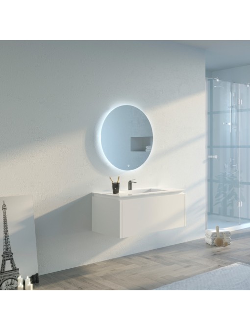 Meuble de salle de bain Strano 900 Blanc