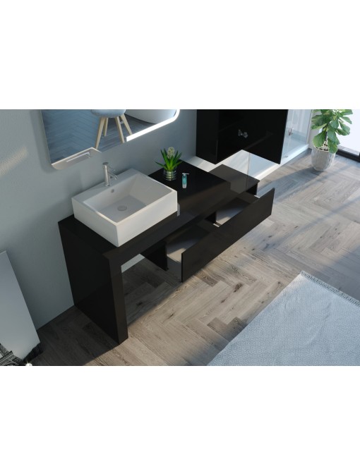 Meuble de salle de bain avec vasque rectangulaire