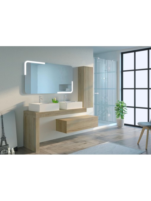 Meuble de salle de bain Melizzano 1400 Scandinave