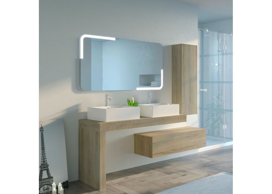 Meuble de salle de bain Mellizano scandinave | Distribain
