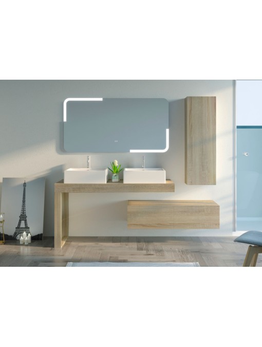 Meuble de salle de bain Melizzano 1400 Scandinave