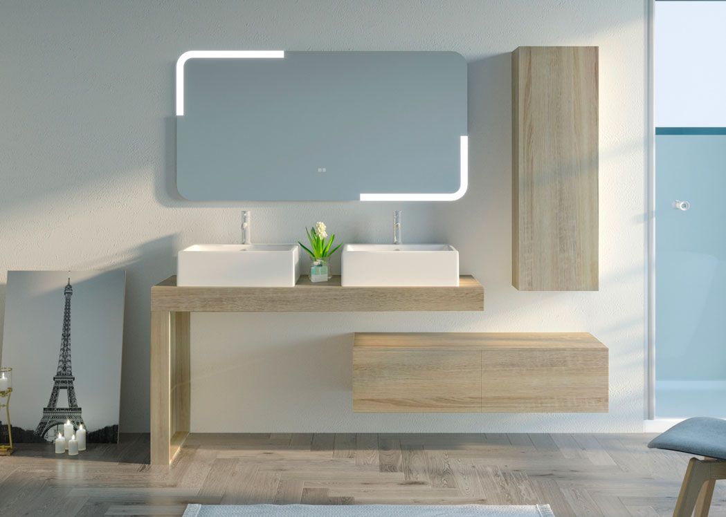 Meuble de salle de bain Mellizano scandinave | Distribain