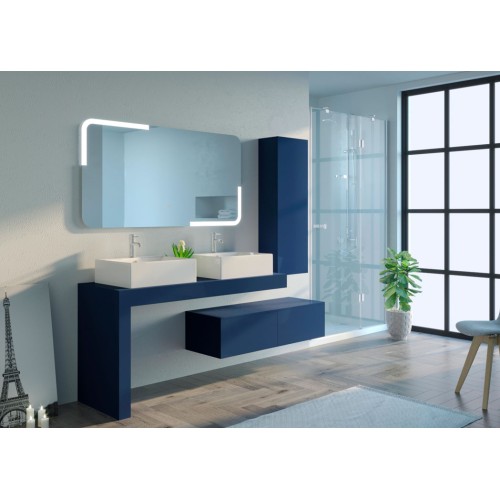 Meuble de salle de bain Melizzano 1400 Bleu saphir