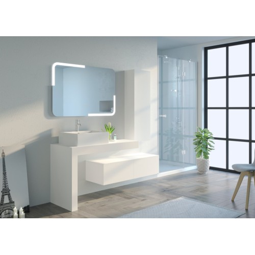 Meuble de salle de bain MELIZZANO 1100 Blanc