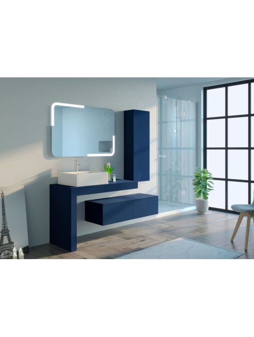 Meuble de salle de bain MELIZZANO 1100 Bleu saphir