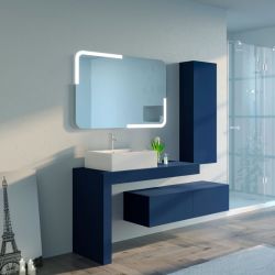 Dimensions Meuble de salle de bain MELIZZANO 1100 Bleu saphir