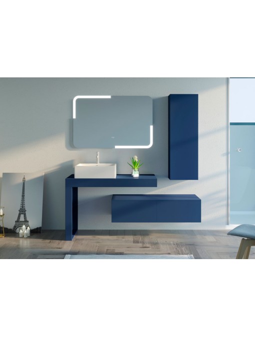 Meuble de salle de bain MELIZZANO 1100 Bleu saphir