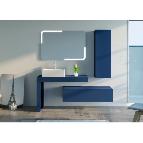 Meuble de salle de bain MELIZZANO 1100 Bleu saphir