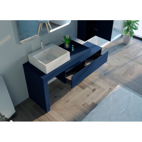 Meuble de salle de bain MELIZZANO 1100 Bleu saphir
