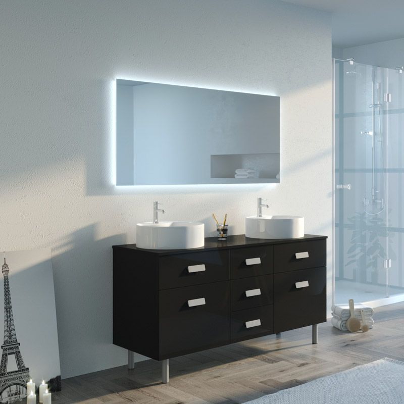Meuble de salle de bain LORENZO Noir