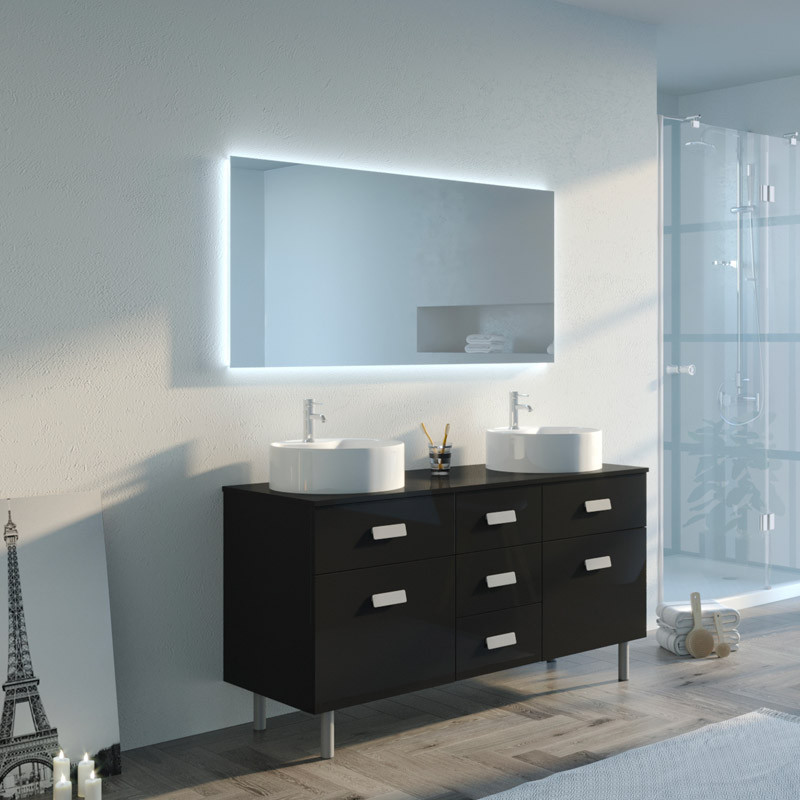 Meuble de salle de bain LORENZO Noir