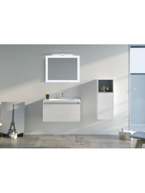 Ensemble de salle de bain glossy TIVOLI 800 Blanc