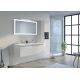 Meuble de salle de bain gloss avec grande colonne TIVOLI 1200 Blanc