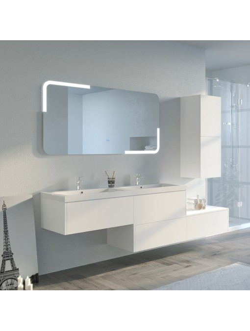 Meuble Design de salle de bain BELLISSIMO Blanc
