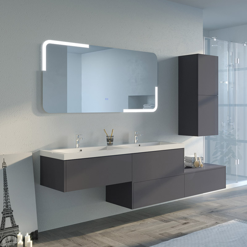 Meuble de salle de bain BELLISSIMO Gris Anthracite