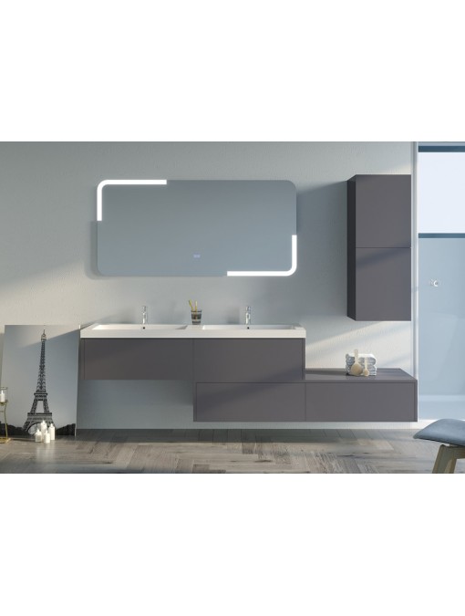 Meuble réversible de salle de bain BELLISSIMO Gris