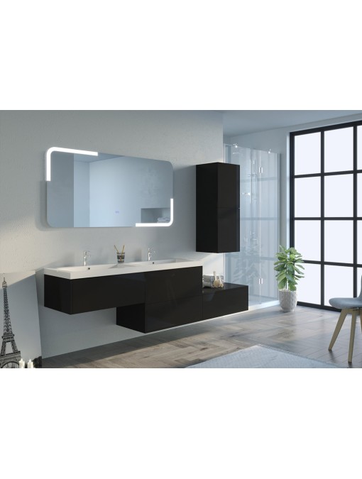 Meuble double vasque BELLISSIMO Noir