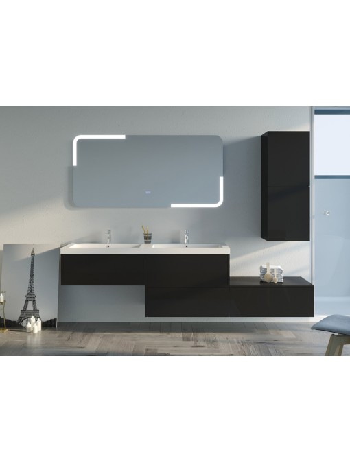 Meuble de salle de bain BELLISSIMO Noir mat