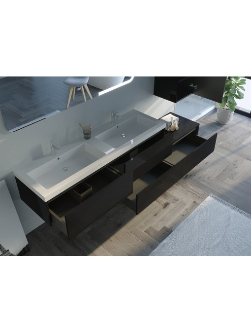 Rangements Meuble de salle de bain BELLISSIMO Noir