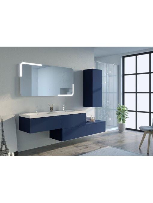 Meuble Design de salle de bain BELLISSIMO Bleu Saphir