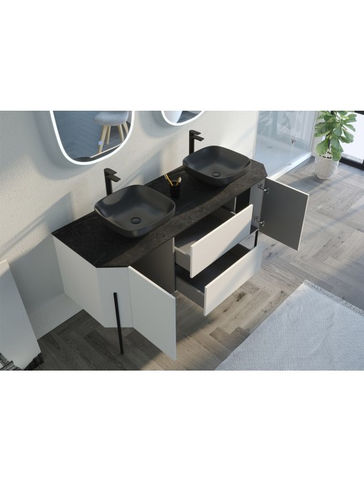 Meuble de salle de bain Blanc STARZA Blanc