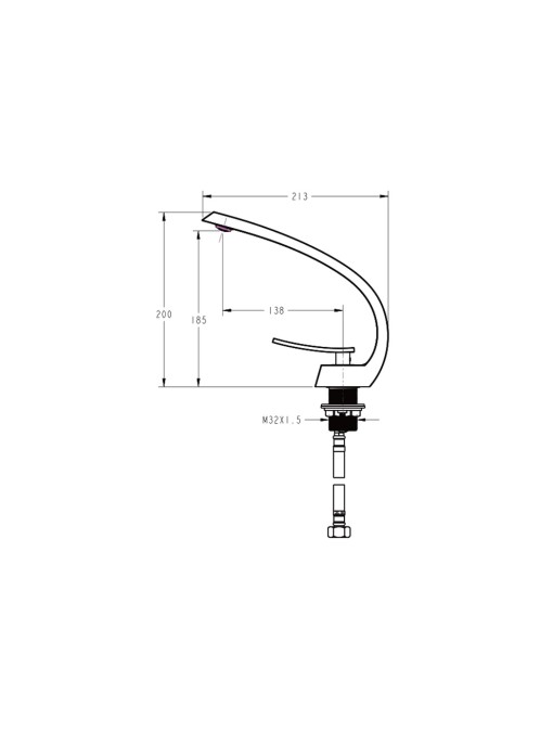 Robinet mitigeur COSMOS Noir