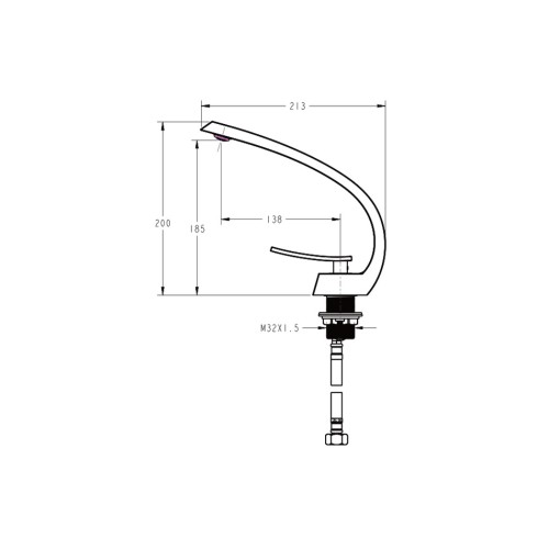 Robinet mitigeur COSMOS Noir