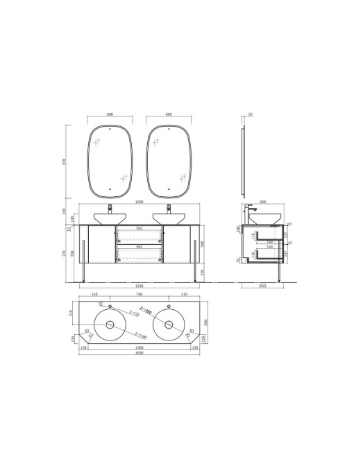 Meuble de salle de bain STARZA Orange Sierra