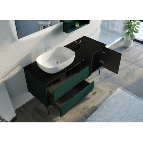 Meuble SCANZANO Vert Jungle simple vasque