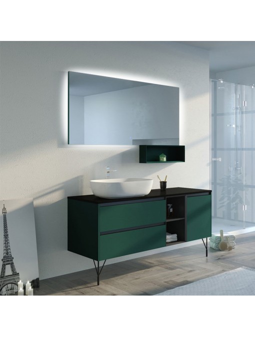 Meuble SCANZANO Vert Jungle simple vasque