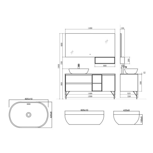 Meuble SCANZANO Vert Jungle simple vasque