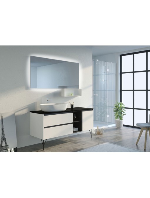 Ensemble simple vasque SCANZANO Blanc