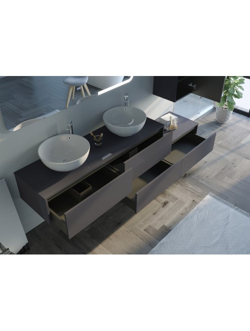 Meuble de salle de bain DOLCE VITA Gris Anthracite