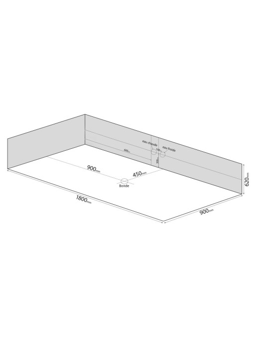 Baignoire rectangulaire Kiss Me