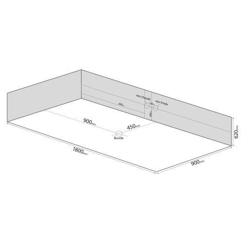 Baignoire rectangulaire Kiss Me