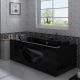 Baignoire rectangulaire noire Kiss Me Black