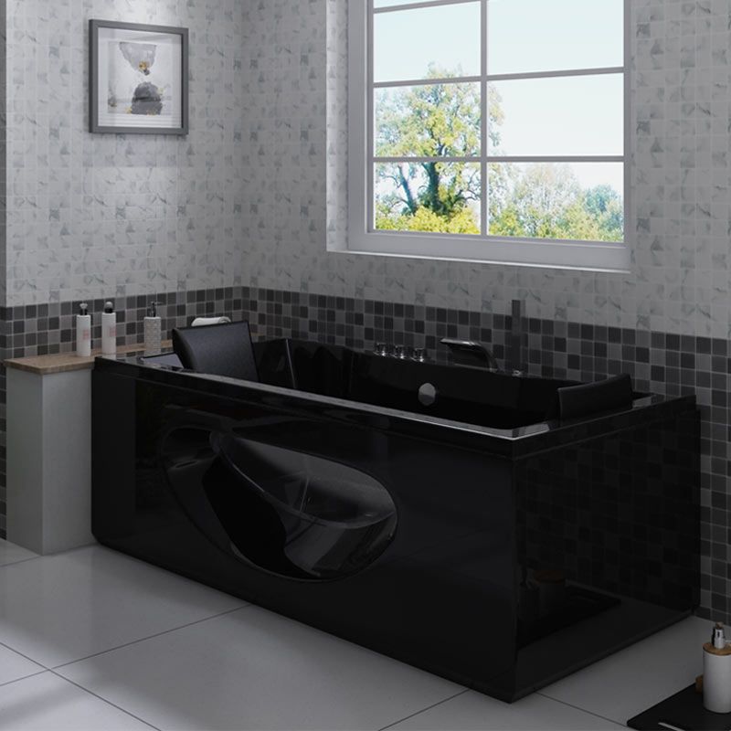 Baignoire rectangulaire noire Kiss Me Black