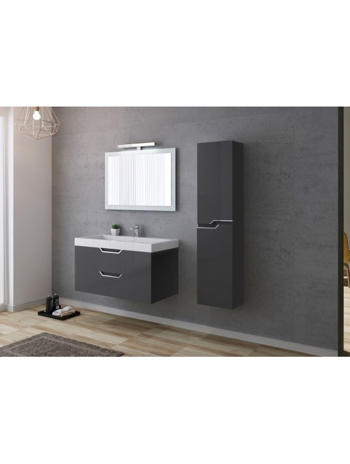 Meuble de salle de bain CALABRO 1000 Gris Anthracite