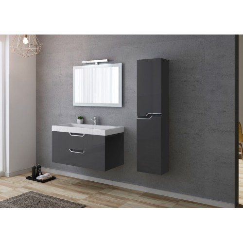 Meuble de salle de bain CALABRO 1000 Gris Anthracite