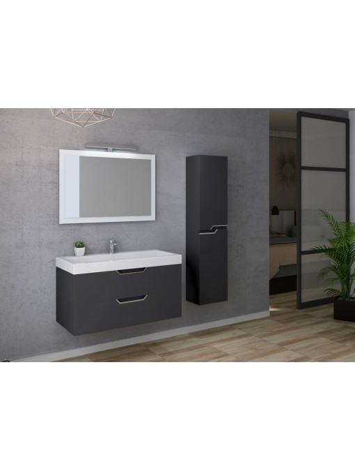 Meuble de salle de bain CALABRO 1000 Gris Anthracite