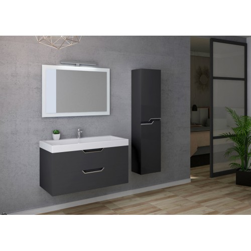 Meuble de salle de bain CALABRO 1000 Gris Anthracite