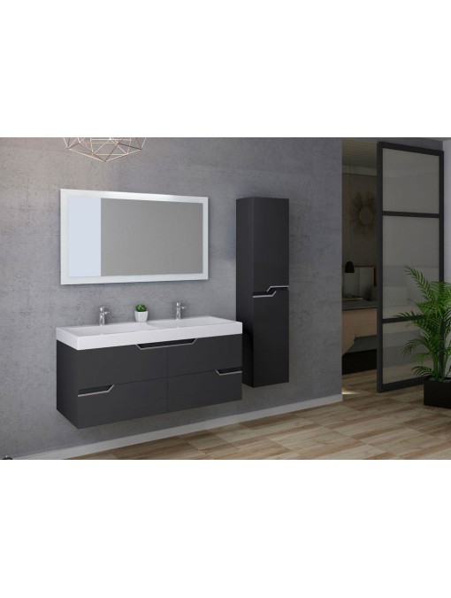 Meuble de salle de bain CALABRO 1200 Gris Anthracite