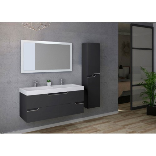 Meuble de salle de bain CALABRO 1200 Gris Anthracite