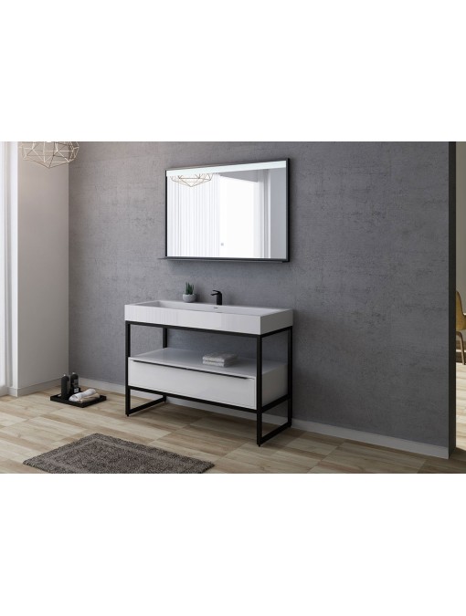 Meuble de salle de bain LAMEZIA 1200 Blanc