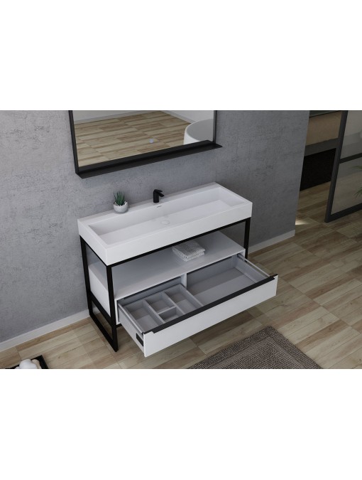 Meuble de salle de bain LAMEZIA 1200 Blanc