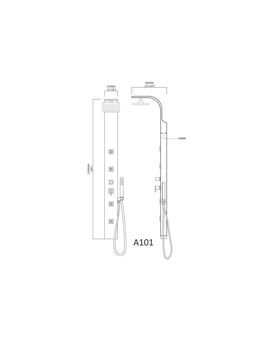 Colonne d'hydromassage A101