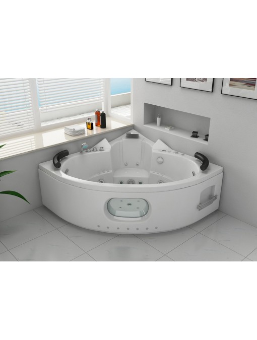Baignoire avec hublot balnéo Corleone 48 jets